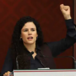 President Xiadani of Huenya giving her victory speech